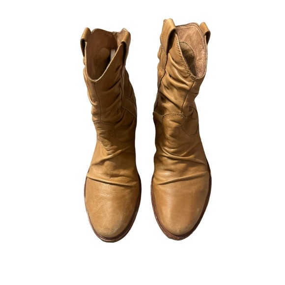 Corso Como Beige Leather Ankle Boots Size 6 - Picture 1 of 5